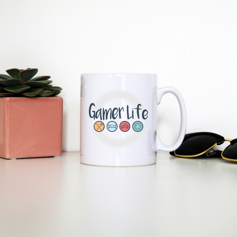 Gamer life mug coffee tea cup - Graphic Gear