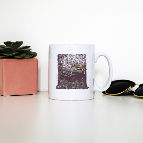 Rocky road jeep mug coffee tea cup - Graphic Gear