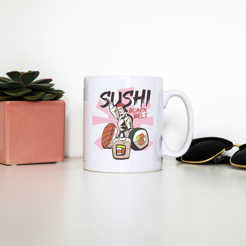 Sushi black belt funny mug coffee tea cup - Graphic Gear