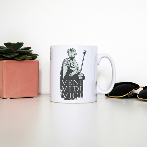Veni vidi vici Julius Ceasar quote mug coffee tea cup - Graphic Gear