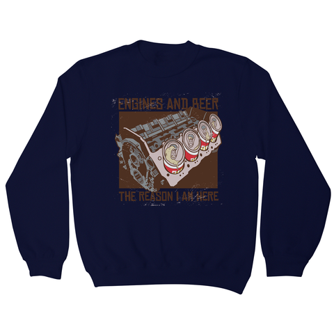 Engines and beer sweatshirt - Graphic Gear