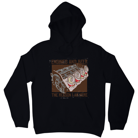 Engines and beer hoodie - Graphic Gear
