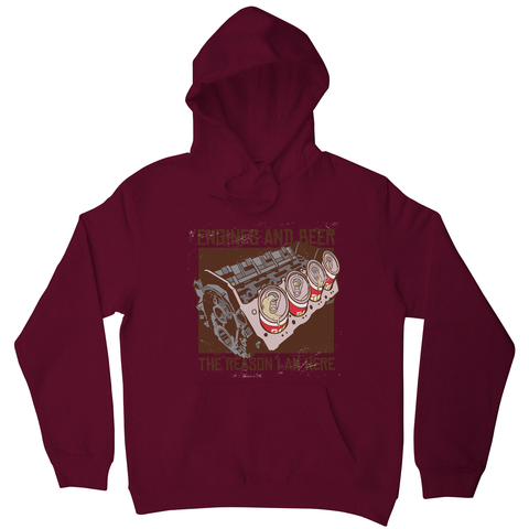 Engines and beer hoodie - Graphic Gear