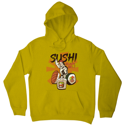 Sushi black belt funny hoodie - Graphic Gear