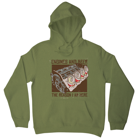 Engines and beer hoodie - Graphic Gear