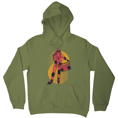 Rollerskates girl hobby hoodie - Graphic Gear