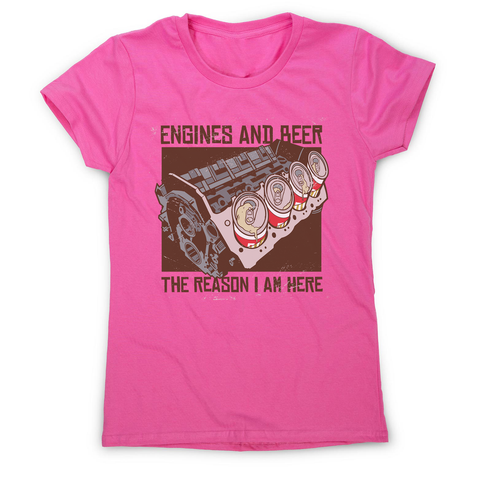 Engines and beer women's t-shirt - Graphic Gear