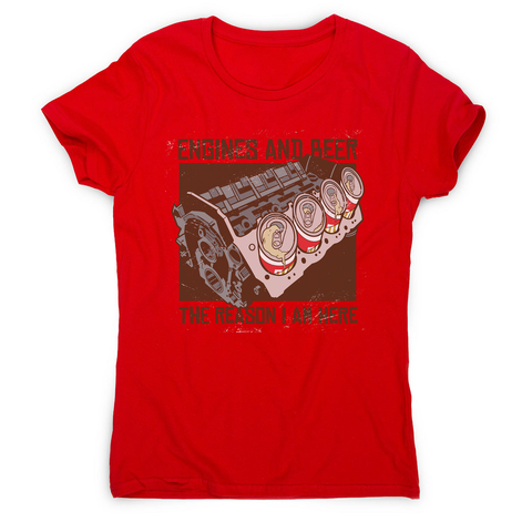 Engines and beer women's t-shirt - Graphic Gear