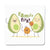 Cute avocado family funny food quote coaster drink mat - Graphic Gear