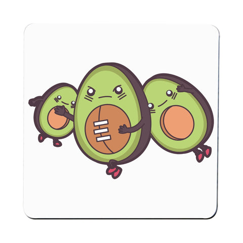 Funny avocado football coaster drink mat - Graphic Gear