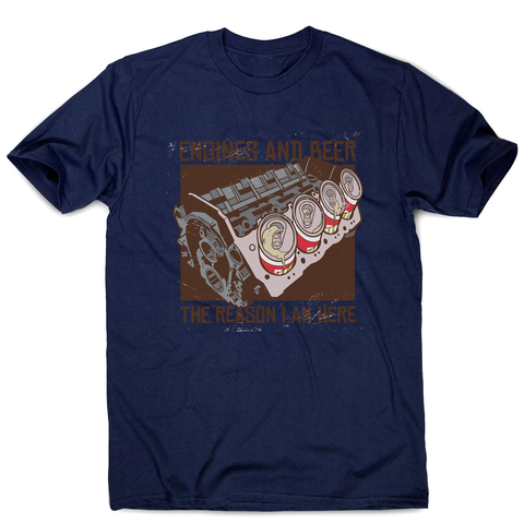 Engines and beer men's t-shirt - Graphic Gear
