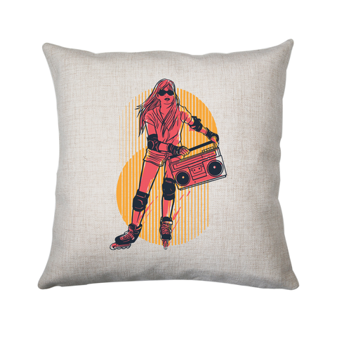 Rollerskates girl hobby cushion cover pillowcase linen home decor - Graphic Gear