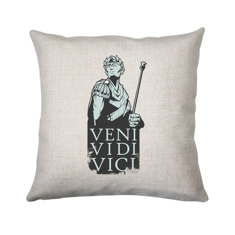 Veni vidi vici Julius Ceasar quote cushion cover pillowcase linen home decor - Graphic Gear