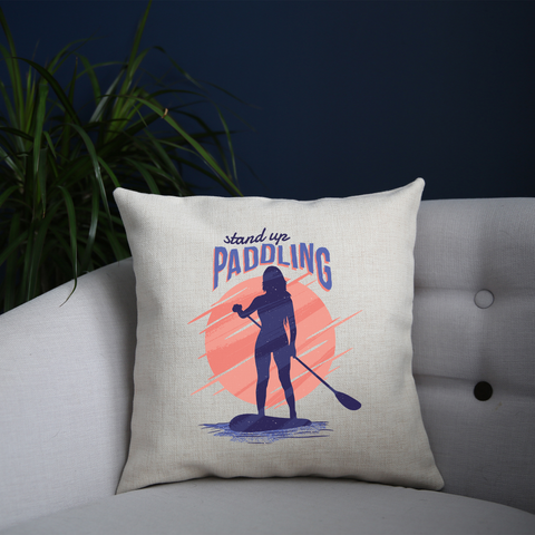 Stand up paddling cushion cover pillowcase linen home decor - Graphic Gear