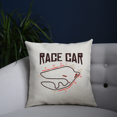 Race car circuit cushion cover pillowcase linen home decor - Graphic Gear