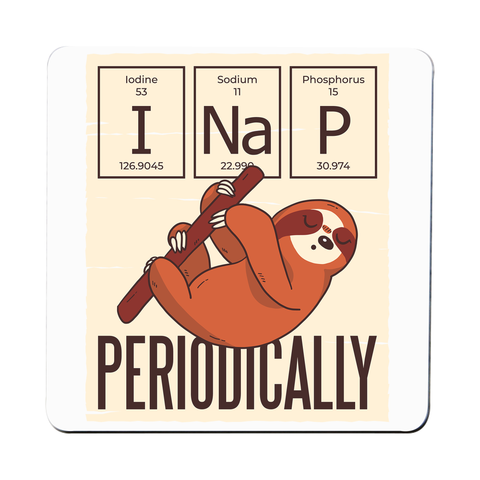 Nap periodically sloth coaster drink mat - Graphic Gear