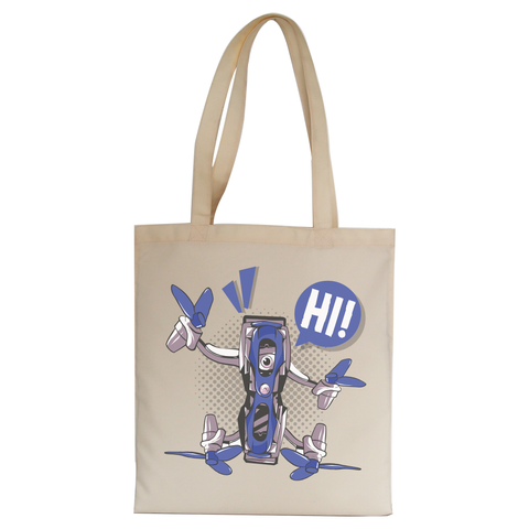 Quadcopter drone tote bag canvas shopping - Graphic Gear