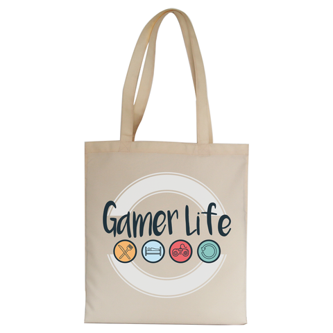 Gamer life tote bag canvas shopping - Graphic Gear