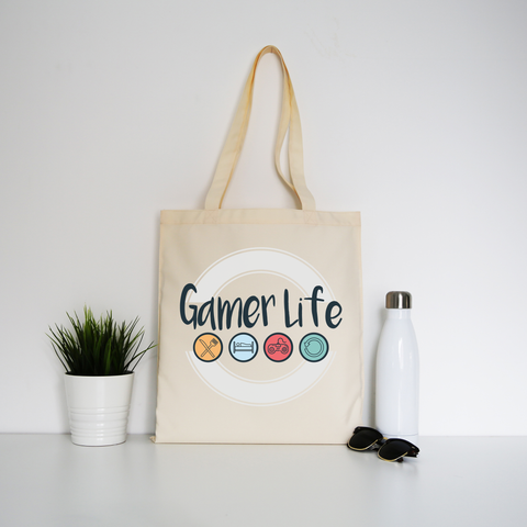 Gamer life tote bag canvas shopping - Graphic Gear