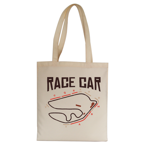 Race car circuit tote bag canvas shopping - Graphic Gear