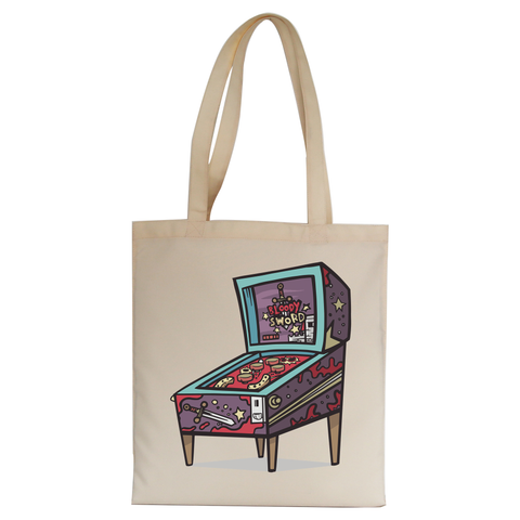 Pinball machine game tote bag canvas shopping - Graphic Gear