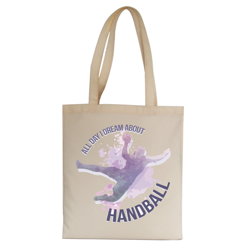 Handball quote playing tote bag canvas shopping - Graphic Gear