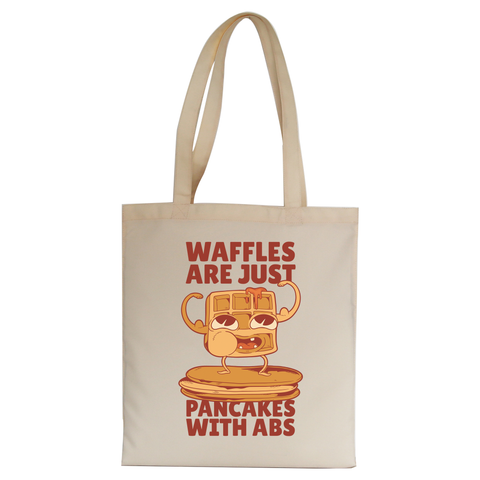 Waffles pancakes tote bag canvas shopping - Graphic Gear