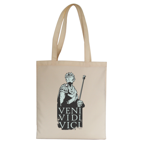 Veni vidi vici Julius Ceasar quote tote bag canvas shopping - Graphic Gear