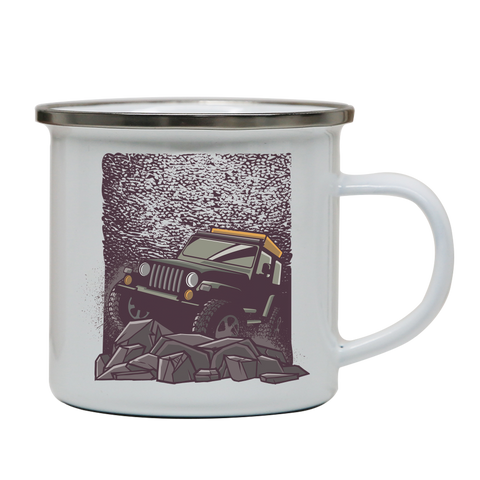 Rocky road jeep enamel camping mug outdoor cup colors - Graphic Gear