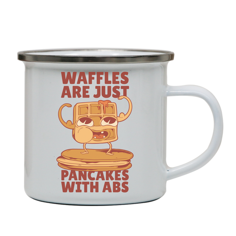 Waffles pancakes enamel camping mug outdoor cup colors - Graphic Gear
