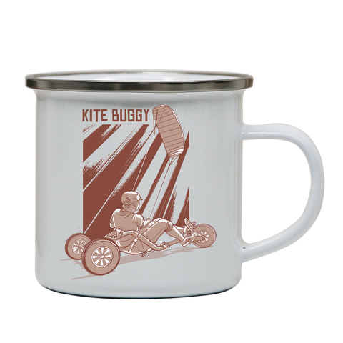 Kite buggy enamel camping mug outdoor cup colors - Graphic Gear