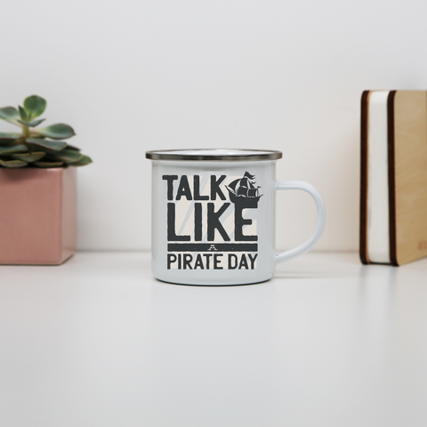 Pirate Day enamel camping mug outdoor cup colors - Graphic Gear