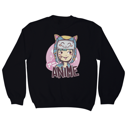 Anime cute girl sweatshirt - Graphic Gear