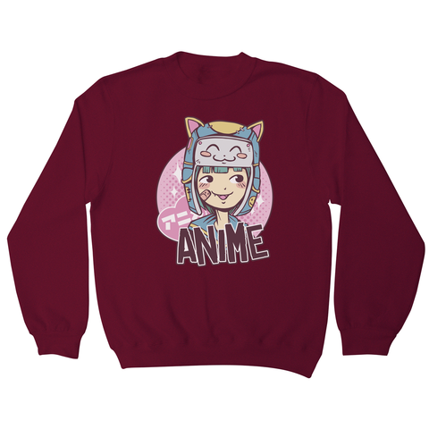 Anime cute girl sweatshirt - Graphic Gear