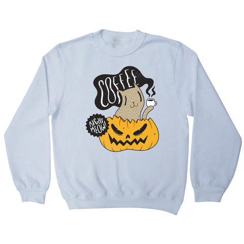 Coffee right meow drinking halloween sweatshirt - Graphic Gear