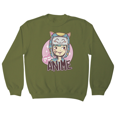 Anime cute girl sweatshirt - Graphic Gear