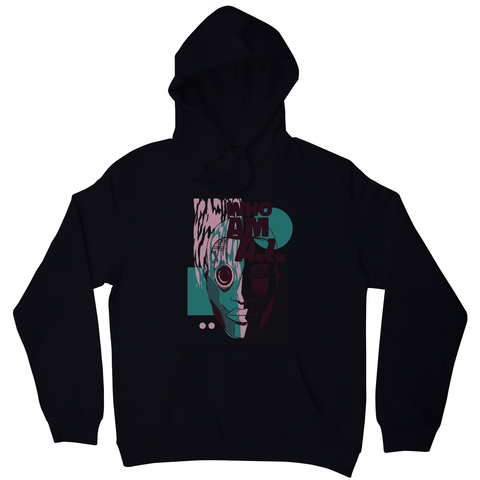 Who am I quote abstract hoodie - Graphic Gear