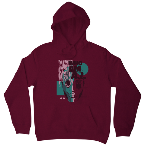 Who am I quote abstract hoodie - Graphic Gear