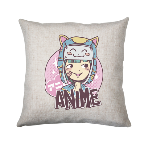Anime cute girl cushion cover pillowcase linen home decor - Graphic Gear