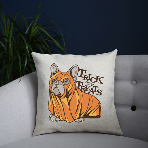 Trick or treats bulldog cushion cover pillowcase linen home decor - Graphic Gear