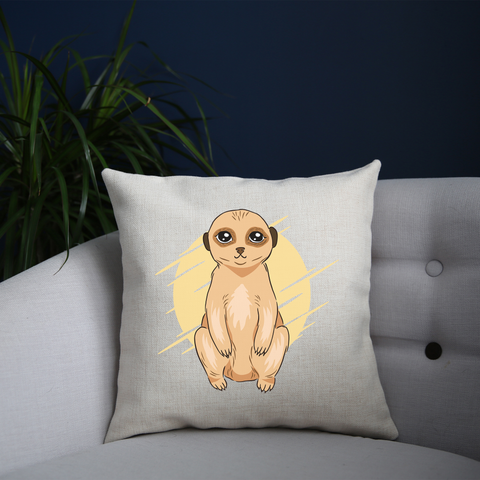 Cute Meerkat cushion cover pillowcase linen home decor - Graphic Gear