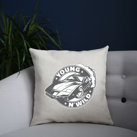 Muscle car badge cushion cover pillowcase linen home decor - Graphic Gear