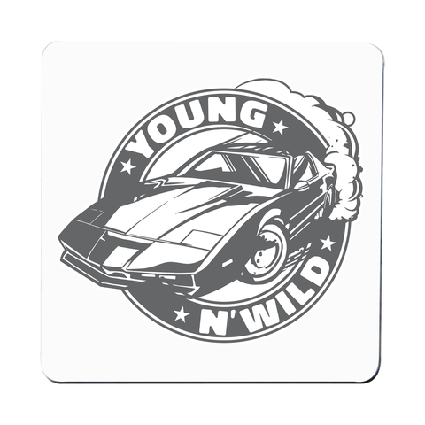 Muscle car badge coaster drink mat - Graphic Gear