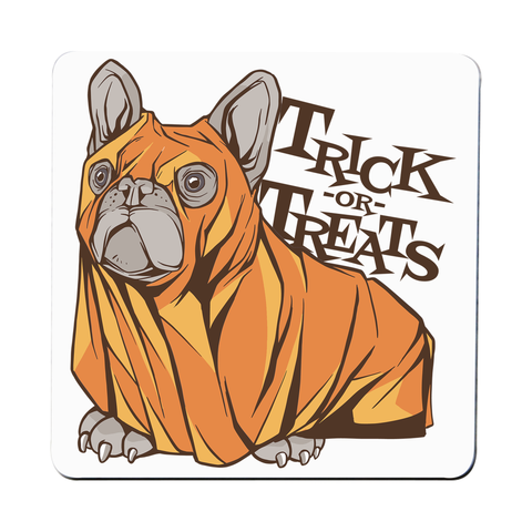 Trick or treats bulldog coaster drink mat - Graphic Gear