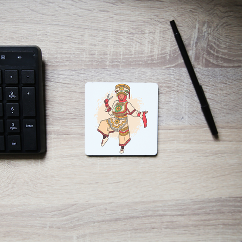 Peruvian scissor dancer coaster drink mat - Graphic Gear
