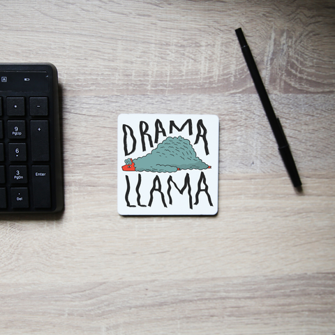 Drama llama funny coaster drink mat - Graphic Gear