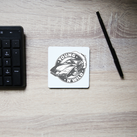 Muscle car badge coaster drink mat - Graphic Gear