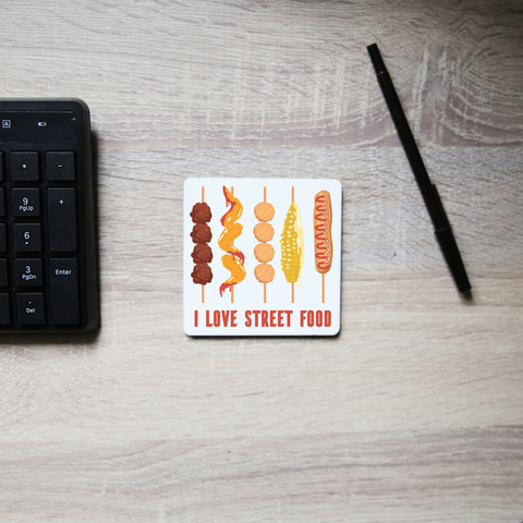 Street food love coaster drink mat - Graphic Gear