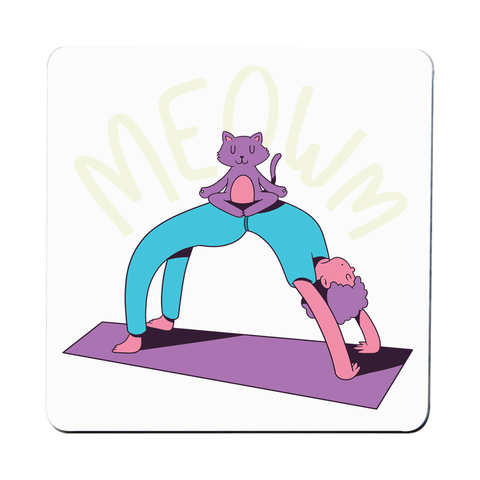 Meow yoga coaster drink mat - Graphic Gear