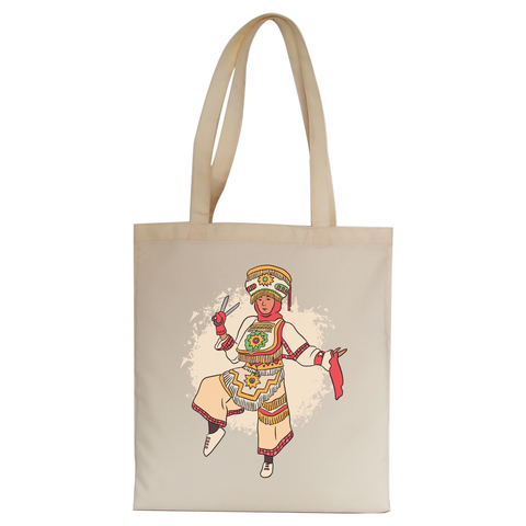 Peruvian scissor dancer tote bag canvas shopping - Graphic Gear
